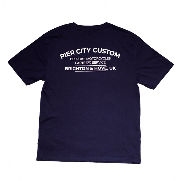 Camiseta Pier City Cycles OG2 - Azul marino/blanco