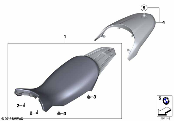 BMW Motorrad R9T Series Urban Seat & Cowl - Black