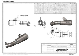 HP Corse R9T Series GP-07 Low Level Stainless Steel Silencer - Black