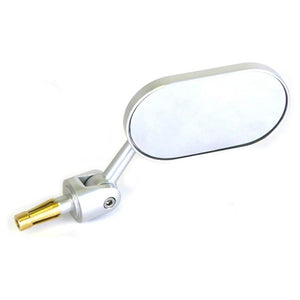 Oberon Performance Adjustable Oblong Bar End Mirror - Silver