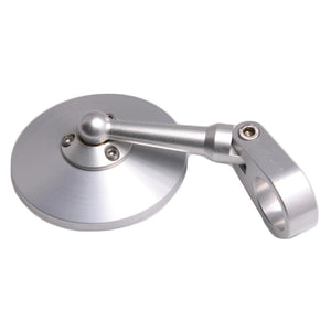 Oberon Performance Clamp Round Bar End Mirror - Silver
