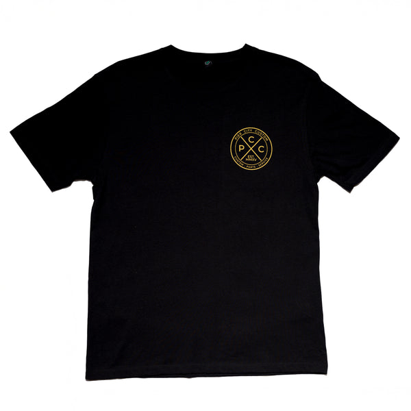 Camiseta Pier City Cycles OG2 - Negra/Dorada