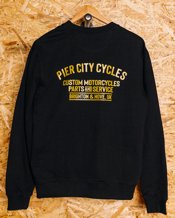 Pier City Cycles Original Sweatshirt - Black/Gold