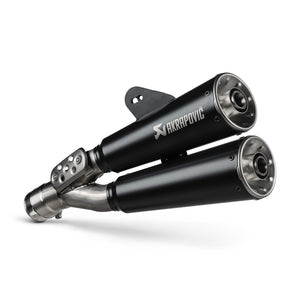 Akrapovic R12 Series Black Coated Twin Stacked Silencer