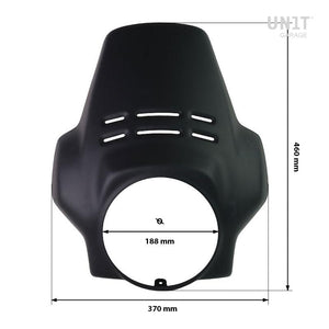 Unit Garage R9T Series Tall Windshield - Matt Black
