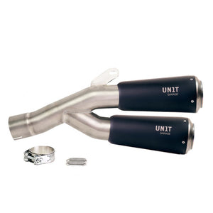 Unit Garage R12 Series Double Low Level Exhaust - Black