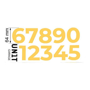 Unit Garage Number Board Numeral Sticker Set
