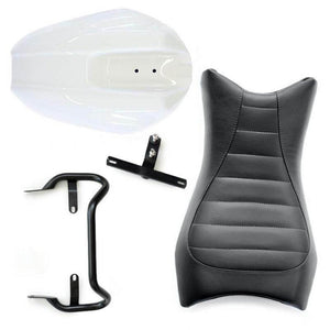 Unidad de garaje Serie R9T, asiento monoposto y organizador trasero - Cuero negro