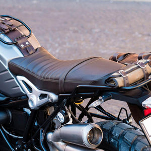 Unit Garage R9T Series Biposto GEL Seat - Brown Leather