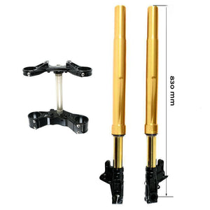 Öhlins R9T Series USD High Version Fork Kit & Triple Clamps - Gold