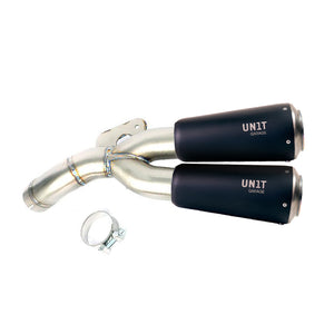 Unit Garage R9T Series Titanium Double Low Level Exhaust - Black