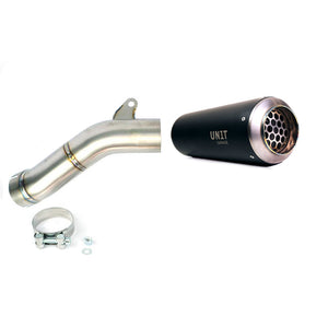 Unit Garage R9T Series Titanium Low Level Exhaust - Black