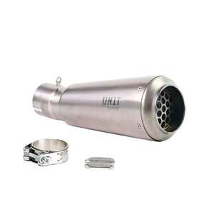 Unit Garage R12 Series Titanium Short Pipe - Silver