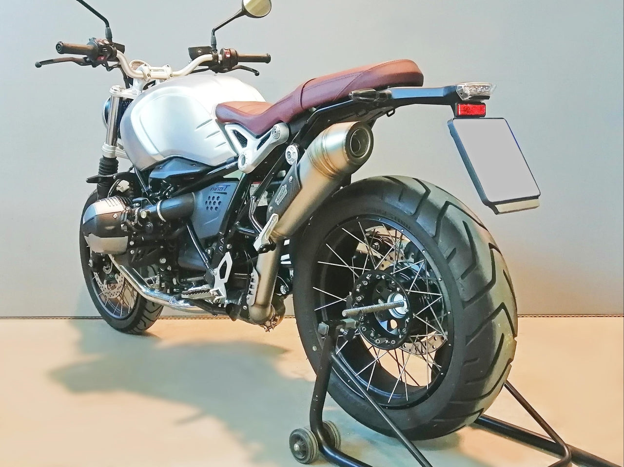 G&G Bike BMW R9T High Level Scrambler Muffler Pier City Custom