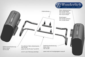 Wunderlich BMW R9T MAMMUT Luggage Rack - Left Hand Side