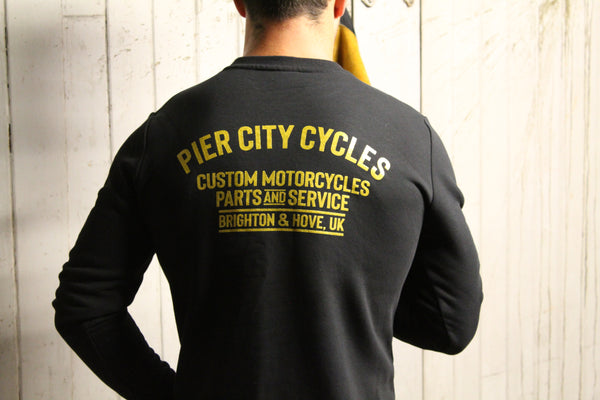 Pier City Cycles Original Sweatshirt - Black/Gold