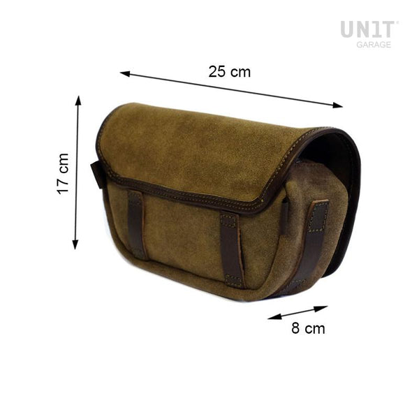 Unit Garage Sahara Handlebar Bag - Suede/Leather