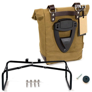 Unit Garage BMW R9T One Canvas Pannier & Double Asymmetric Luggage Rack