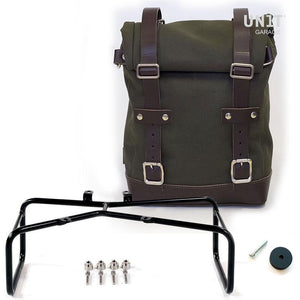 Unit Garage BMW R9T One Canvas Pannier & Double Asymmetric Luggage Rack