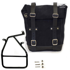 Unit Garage BMW R9T Waxed Suede Pannier & Single Luggage Rack