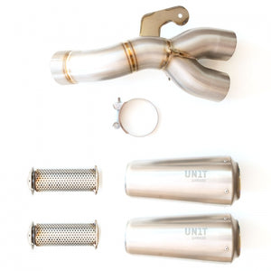 Unit Garage BMW R9T Titanium Double Low Level Exhaust Pipe - Pier City Custom BMW R9T