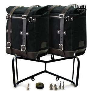 Unit Garage R9T Series Two Scram Canvas Panniers & Double Symmetrical Luggage Rack