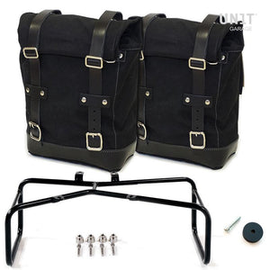 Unit Garage BMW R9T Two Canvas Panniers & Double Asymmetric Luggage Rack