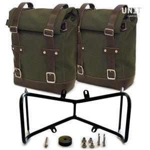 Unit Garage BMW R9T Two Canvas Panniers & Double Symmetrical Luggage Rack