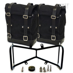 Unit Garage BMW R9T Two Canvas Panniers & Double Symmetrical Luggage Rack