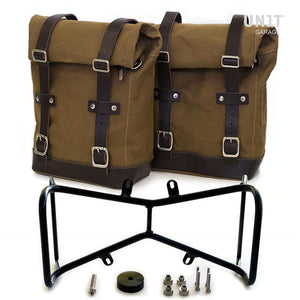 Unit Garage BMW R9T Two Canvas Panniers & Double Symmetrical Luggage Rack