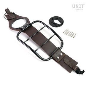 Unit Garage BMW R9T Luggage Rack With Leather Tank Strap - Brown