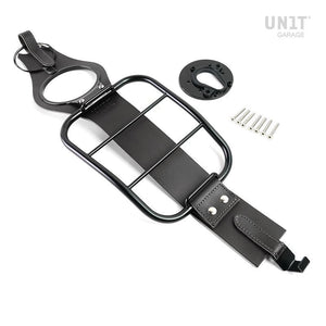 Unit Garage BMW R9T Luggage Rack With Leather Tank Strap - Black