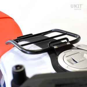Unit Garage BMW R9T Luggage Rack With Leather Tank Strap - Black