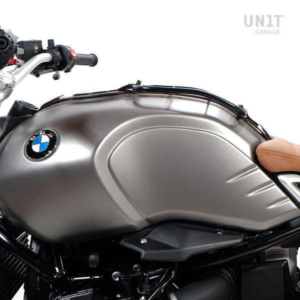 Unit Garage BMW R9T Luggage Rack With Leather Tank Strap - Brown